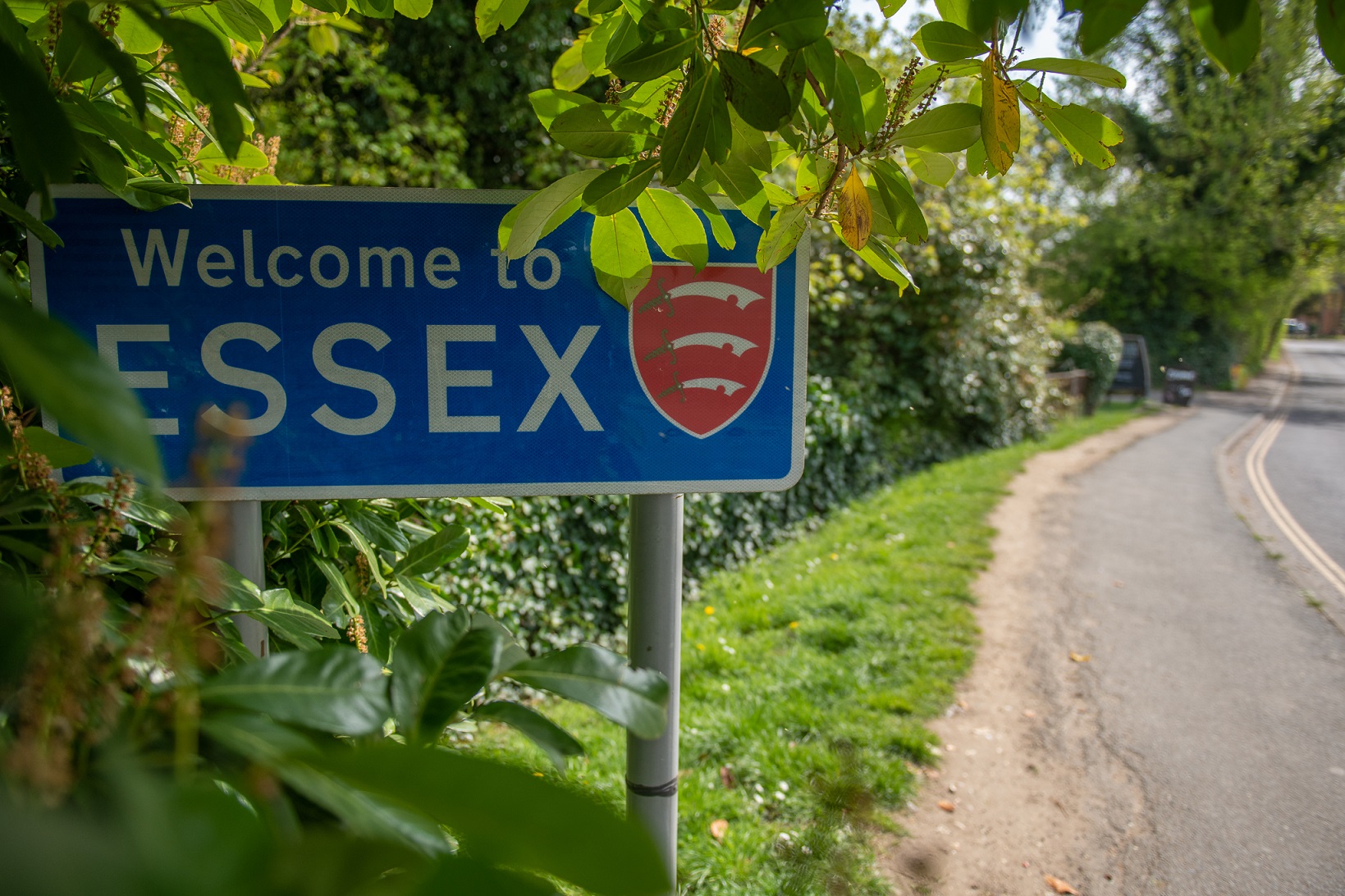 Welcome to Essex road sign